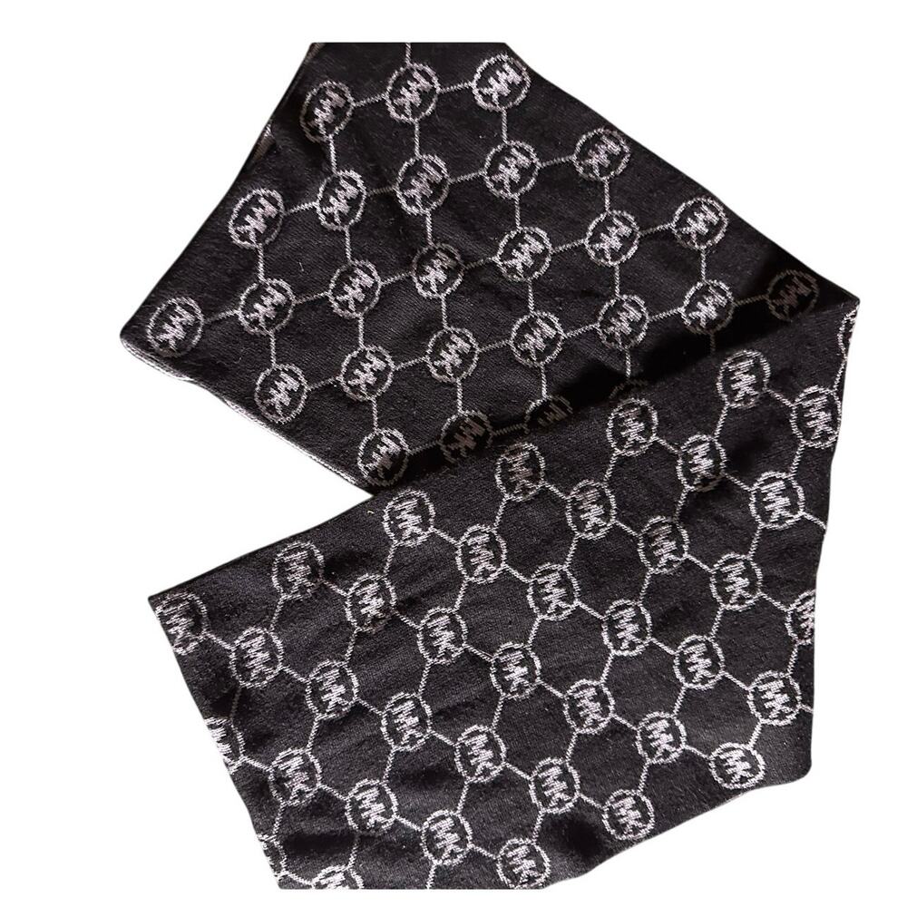 Michael Kors Black White Classic Logo Scarf